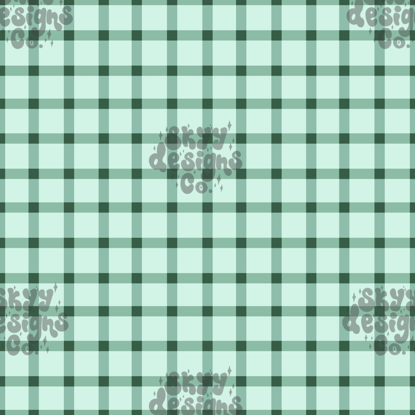 Green Gingham Plaid