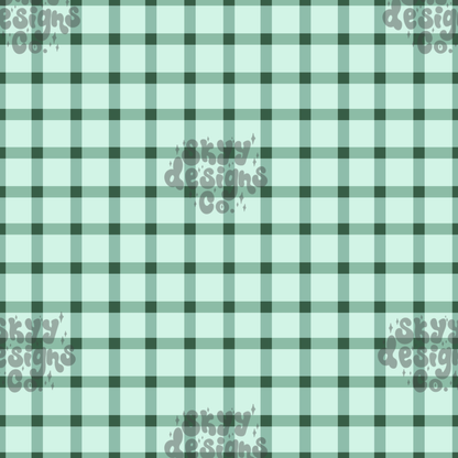 Green Gingham Plaid