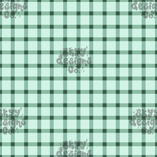 Green Gingham Plaid
