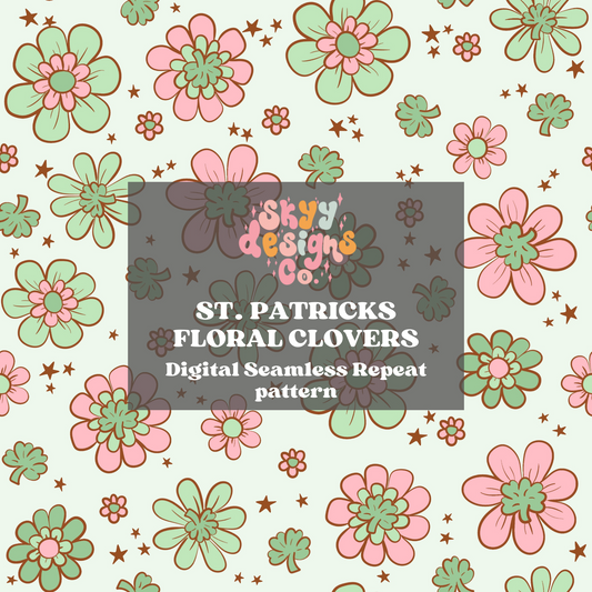 St. Patrick's Trendy Floral Pattern