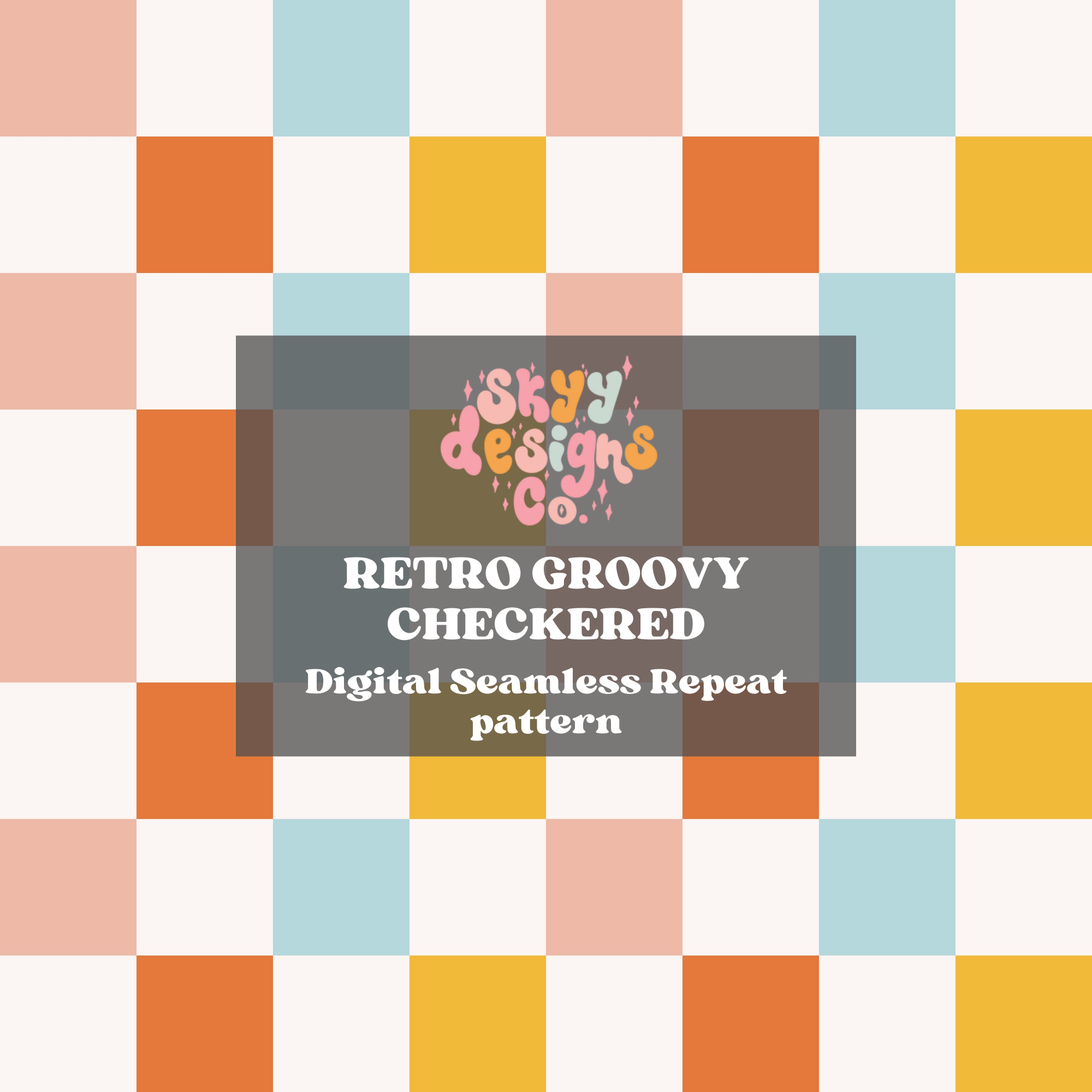 Retro Groovy Checkered Pattern – Skyy Designs Co.