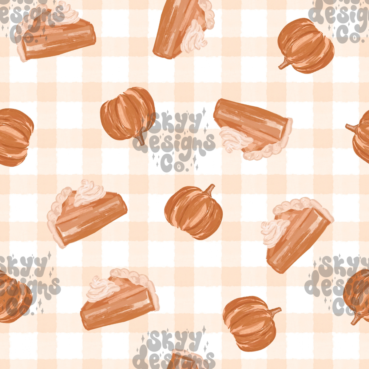 Gingham Pumpkin Pies