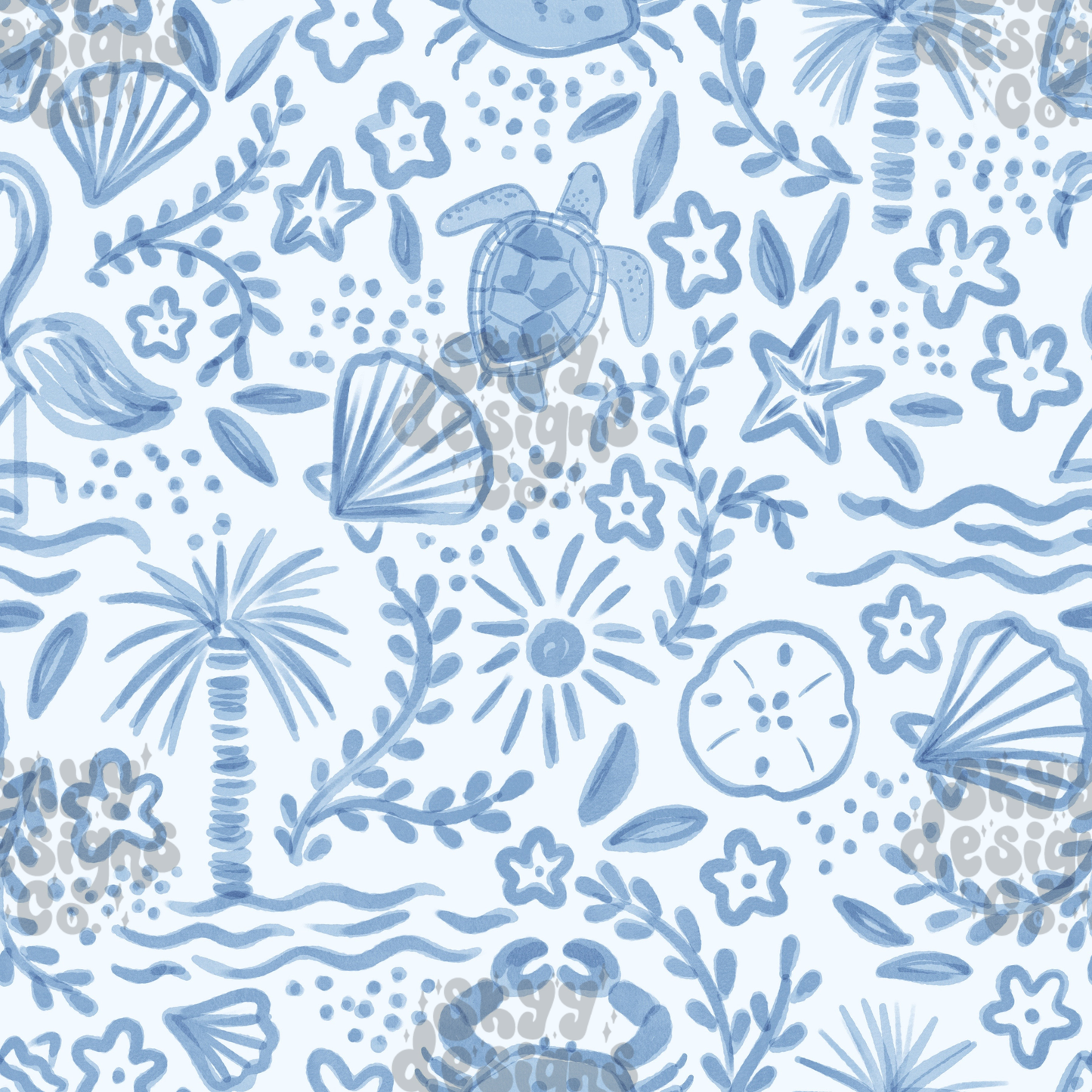 Muted nautical beach