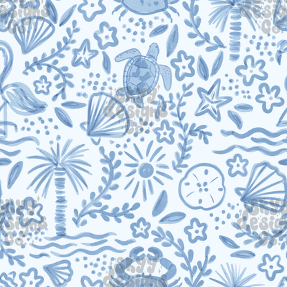 Muted nautical beach