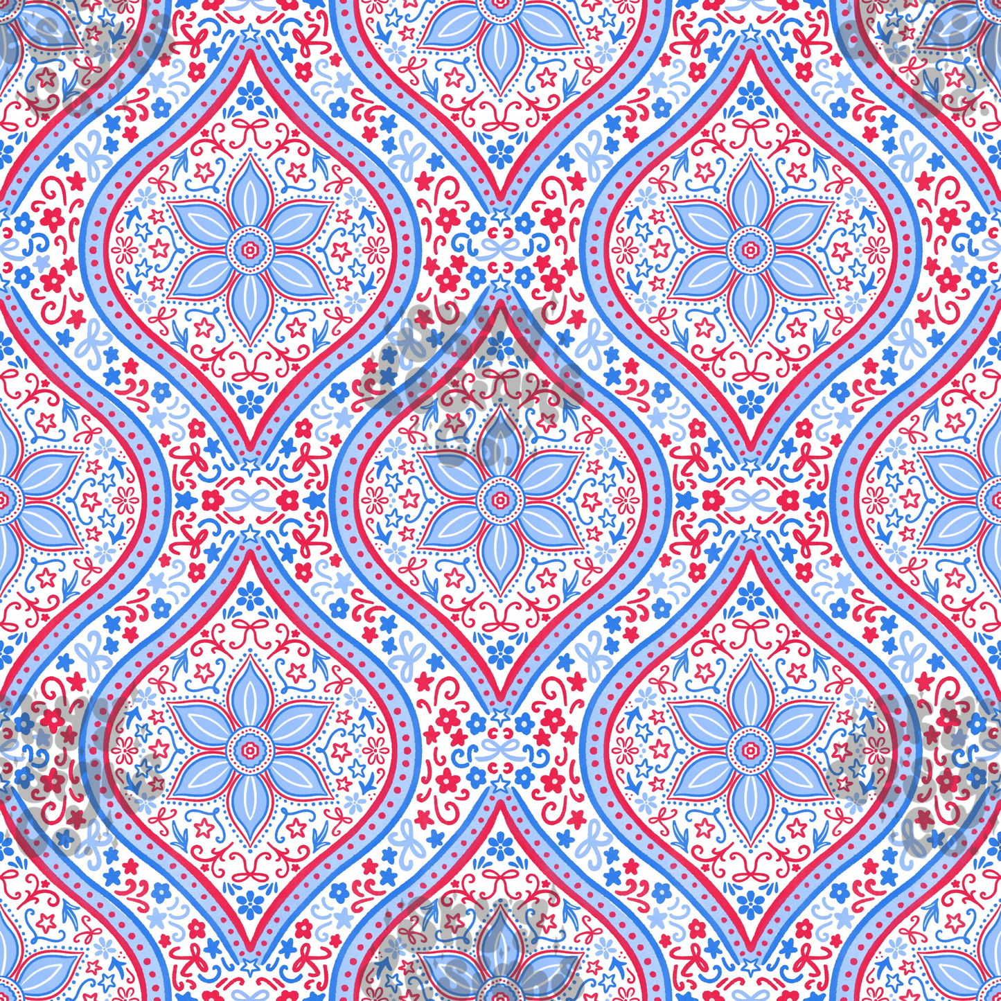 Patriotic Scallop Floral
