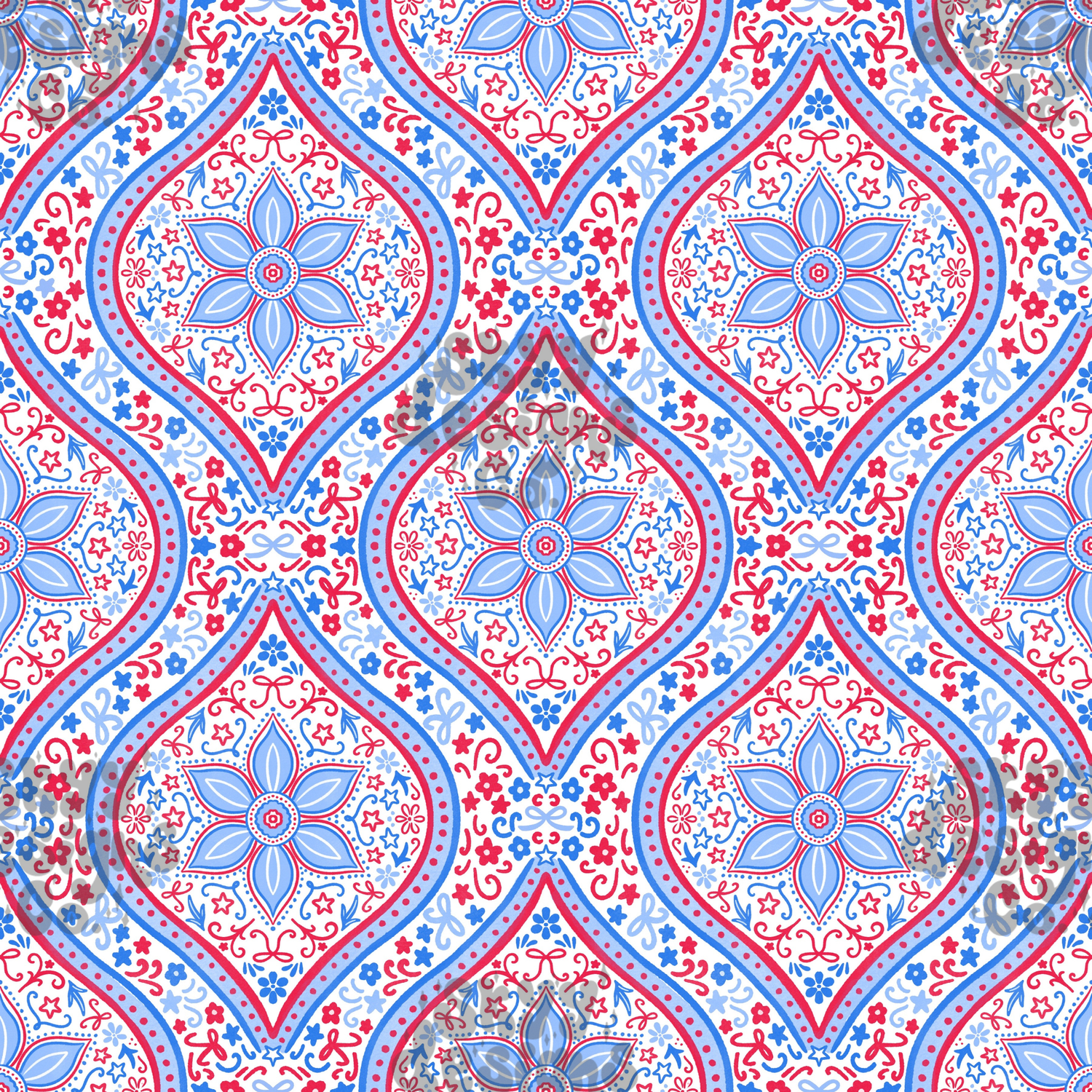 Patriotic Scallop Floral