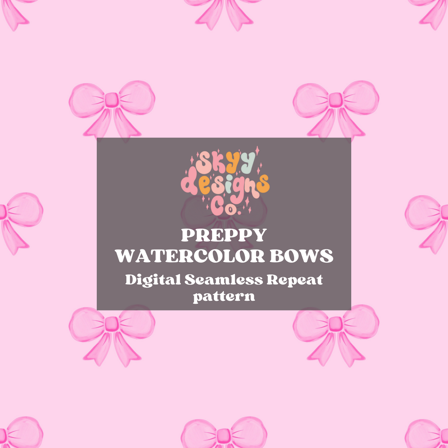 Preppy Pink Bow Pattern