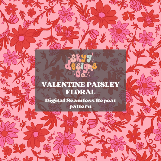 Valentine Paisley Floral Pattern