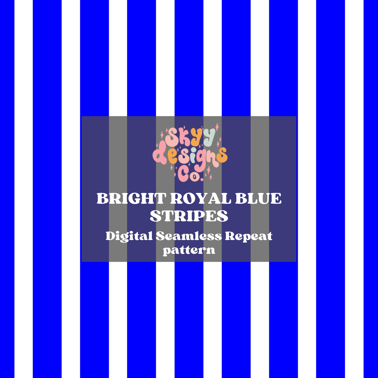 Bright blue stripes seamless pattern