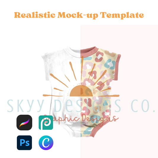 Short sleeve sweater romper mock-up template - SkyyDesignsCo