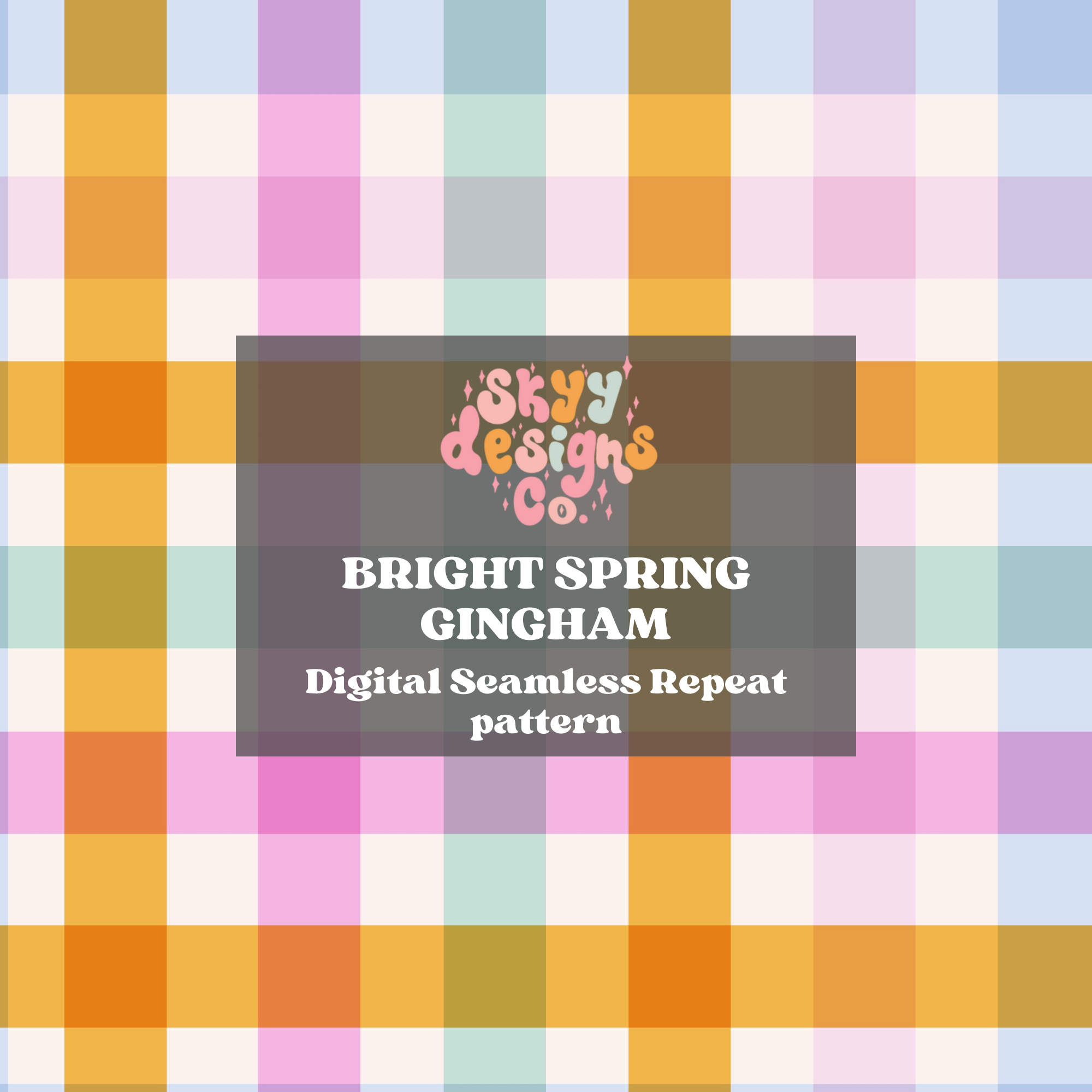 Pastel Spring Gingham Pattern – Skyy Designs Co.