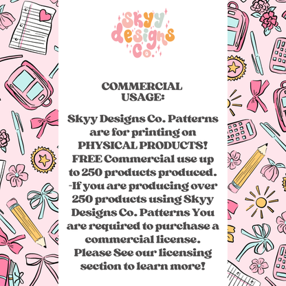 Girly school supply bows