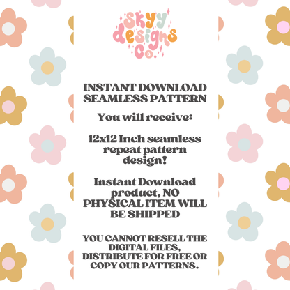 Pastel Daisy Seamless Pattern