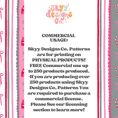 Preppy Christmas bow Stripe