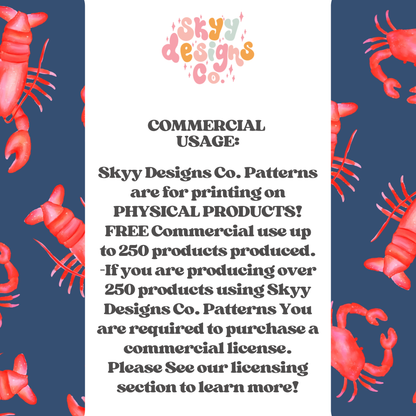 Watercolor Lobsters and Crabs