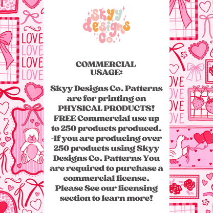 Pink Watercolor Valentine Stamps