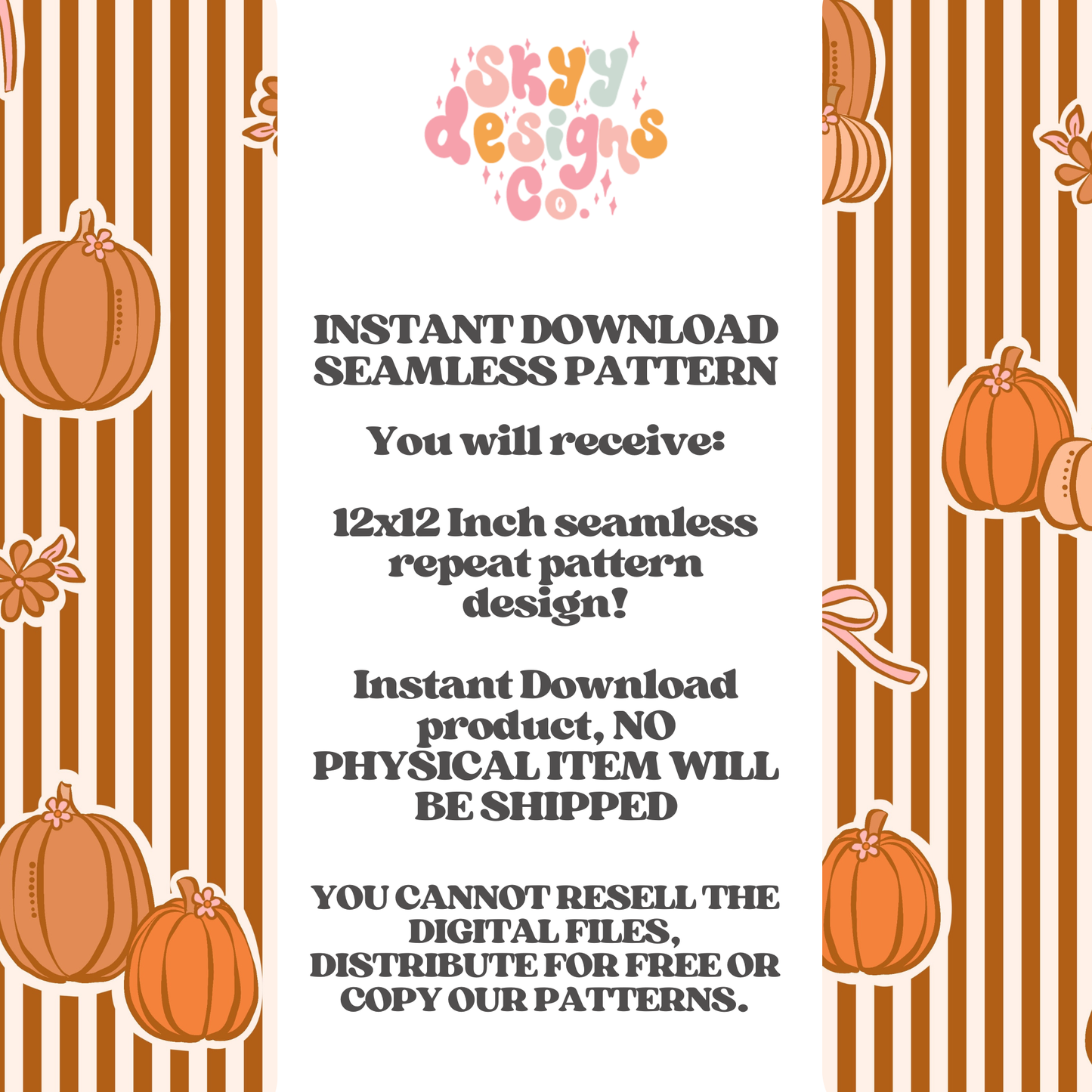 Preppy Pumpkin Stripes
