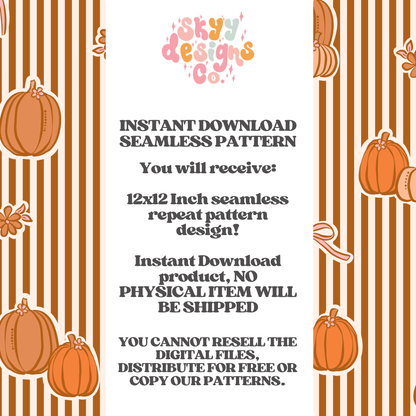 Preppy Pumpkin Stripes
