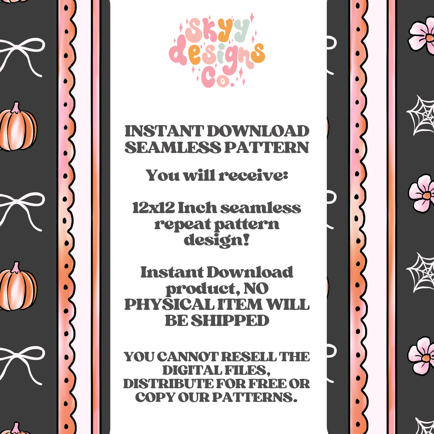 Halloween Scalloped Stripes