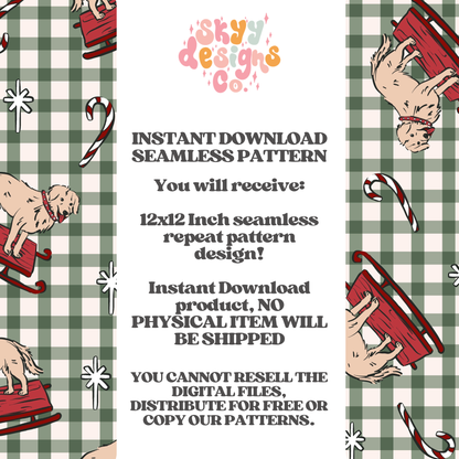 Gingham Winter Dogs