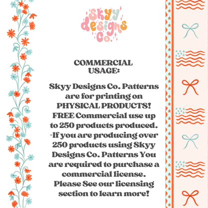 Floral Patriotic Stripe