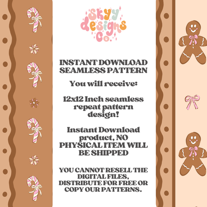Neutral Gingerbread Stripe