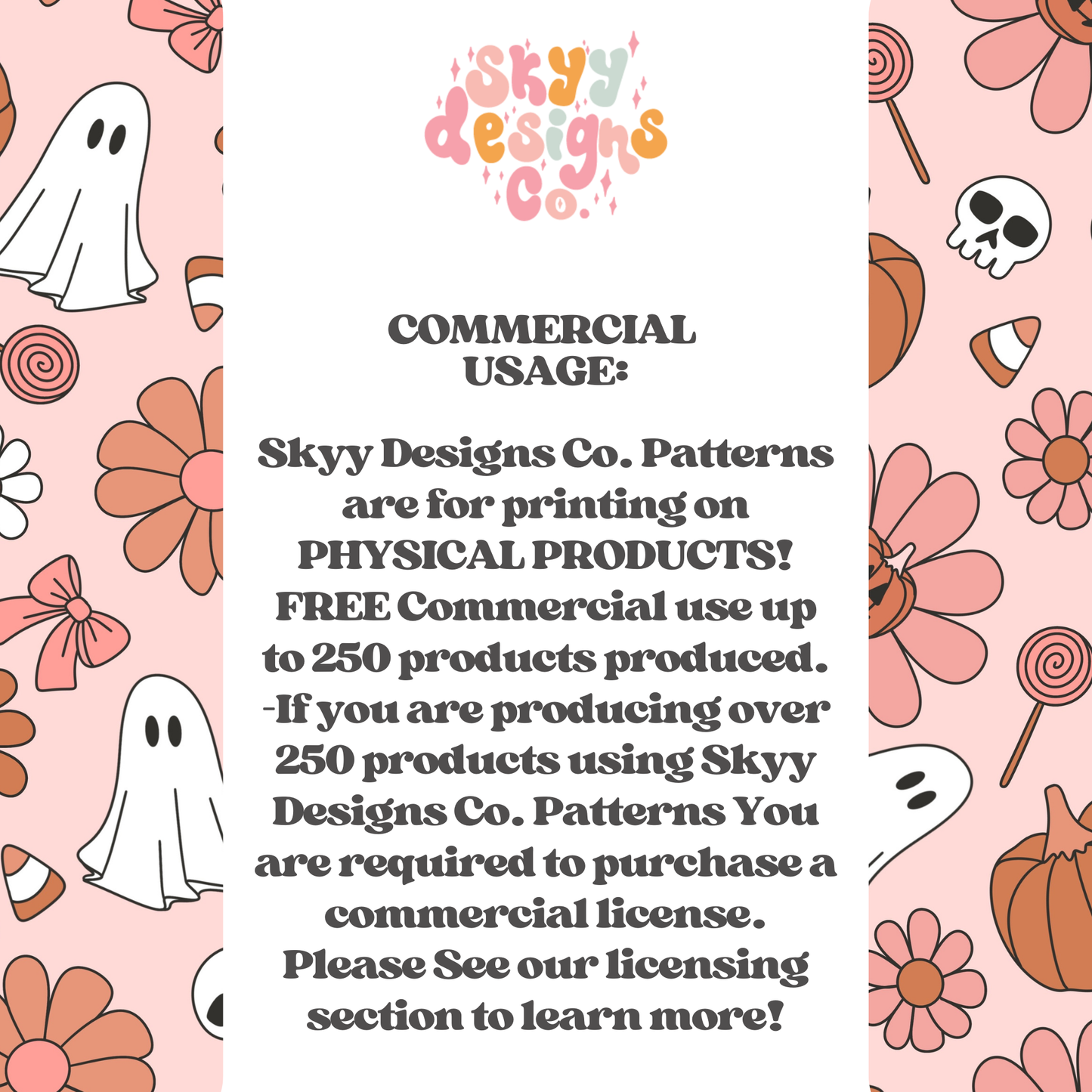 Pink Boho Halloween Seamless Pattern