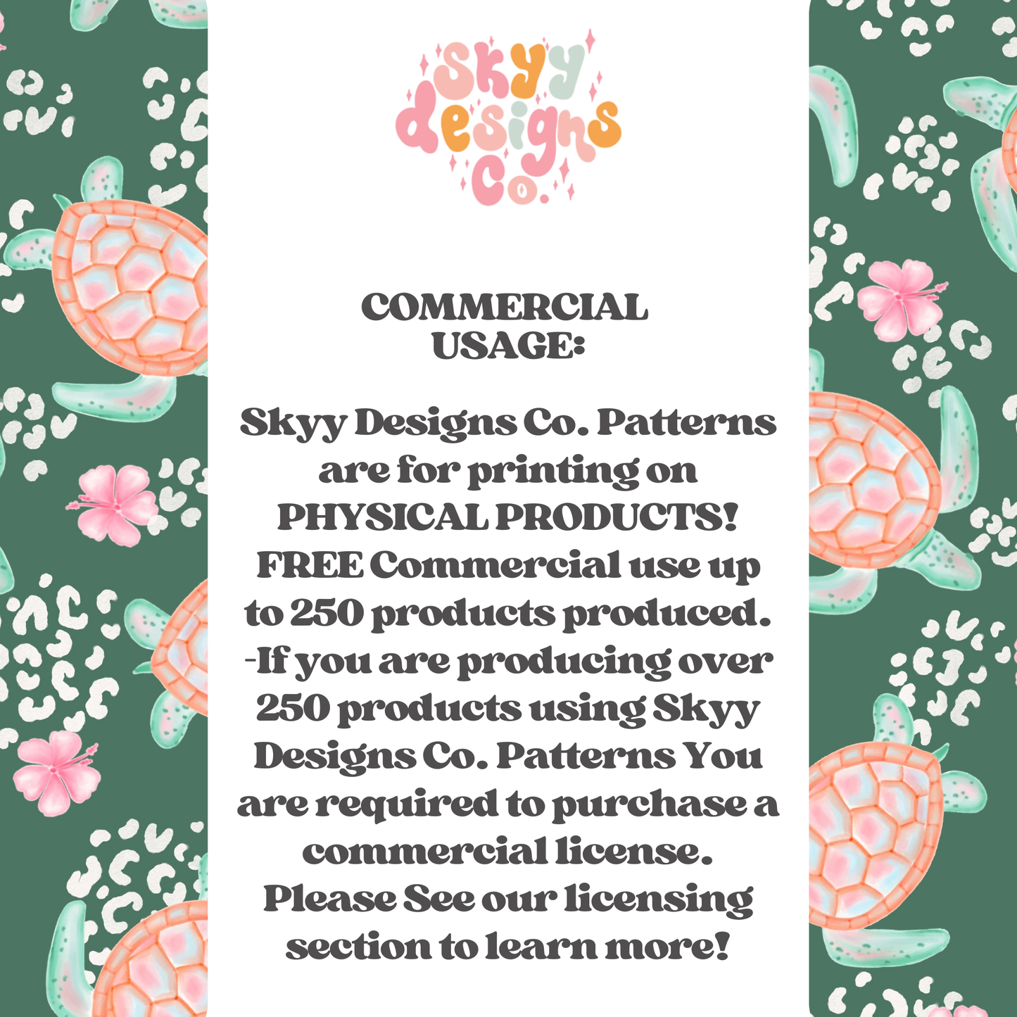 Cheetah Pastel Sea turtle