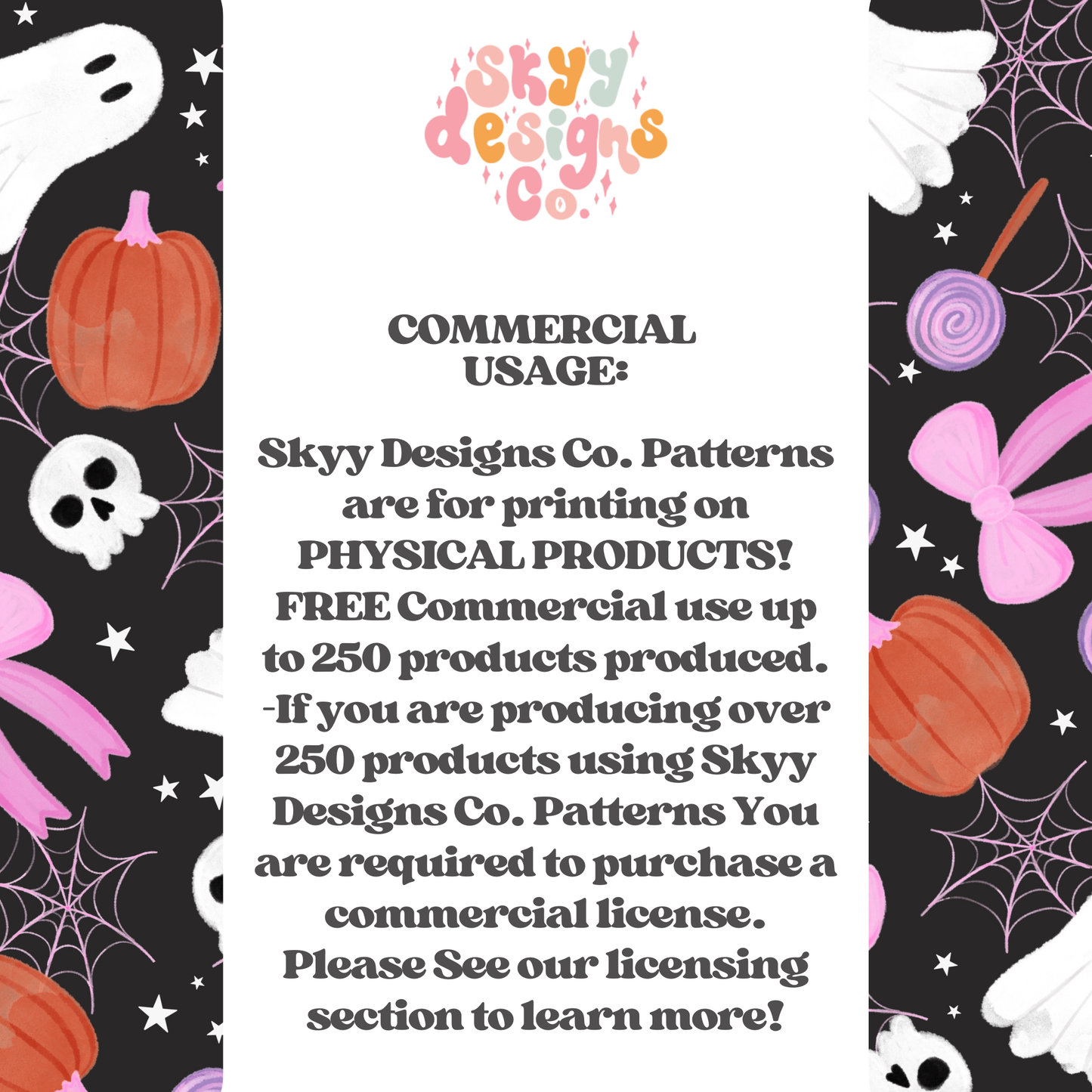 Watercolor Coquette Halloween Seamless Pattern