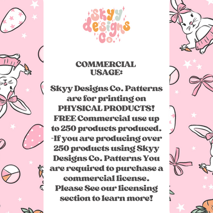 Girly coquette Easter Seamless pattern