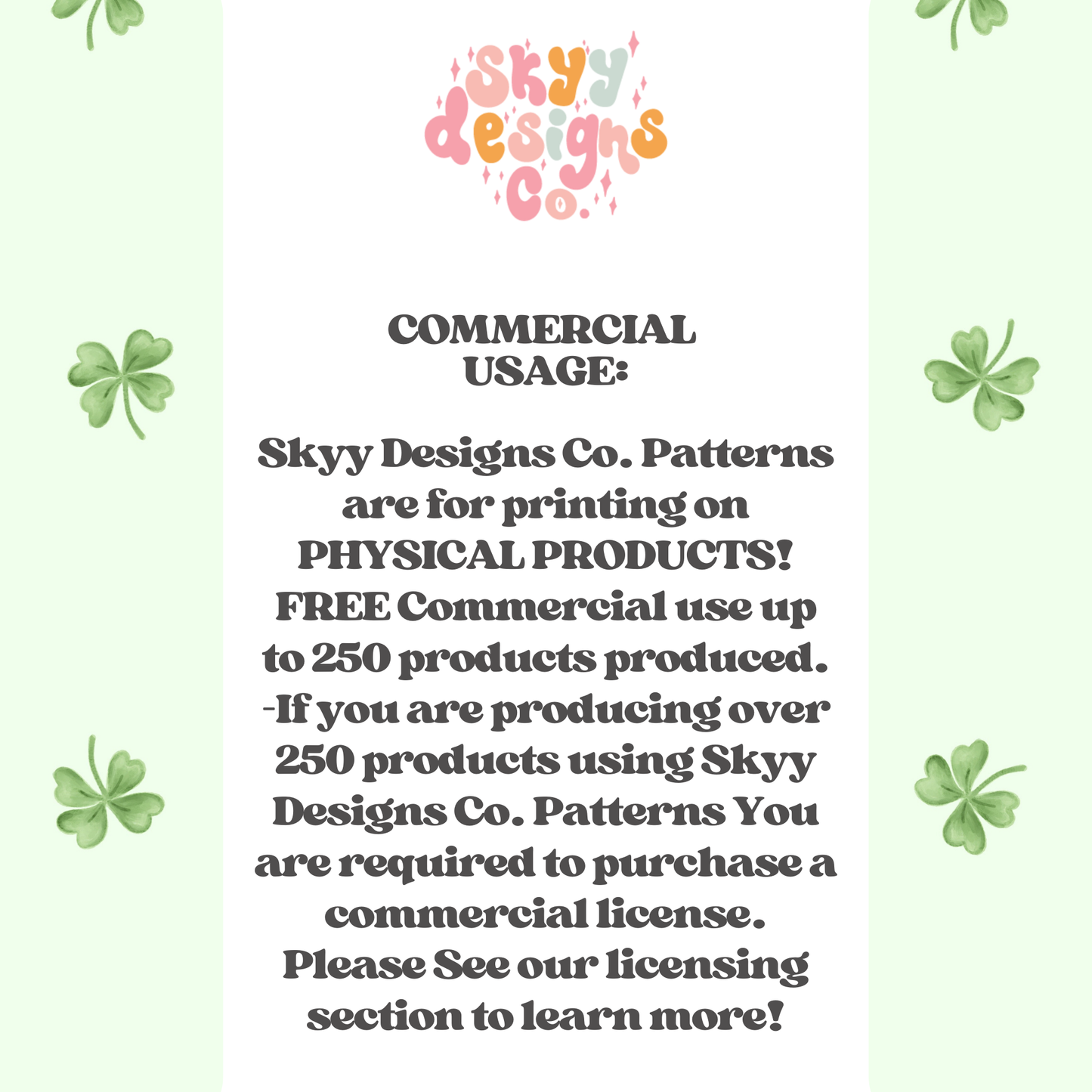 Minimal Watercolor Clovers