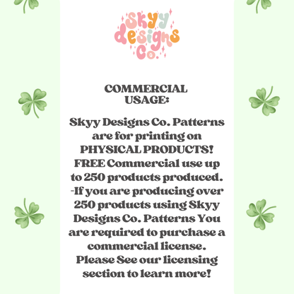 Minimal Watercolor Clovers