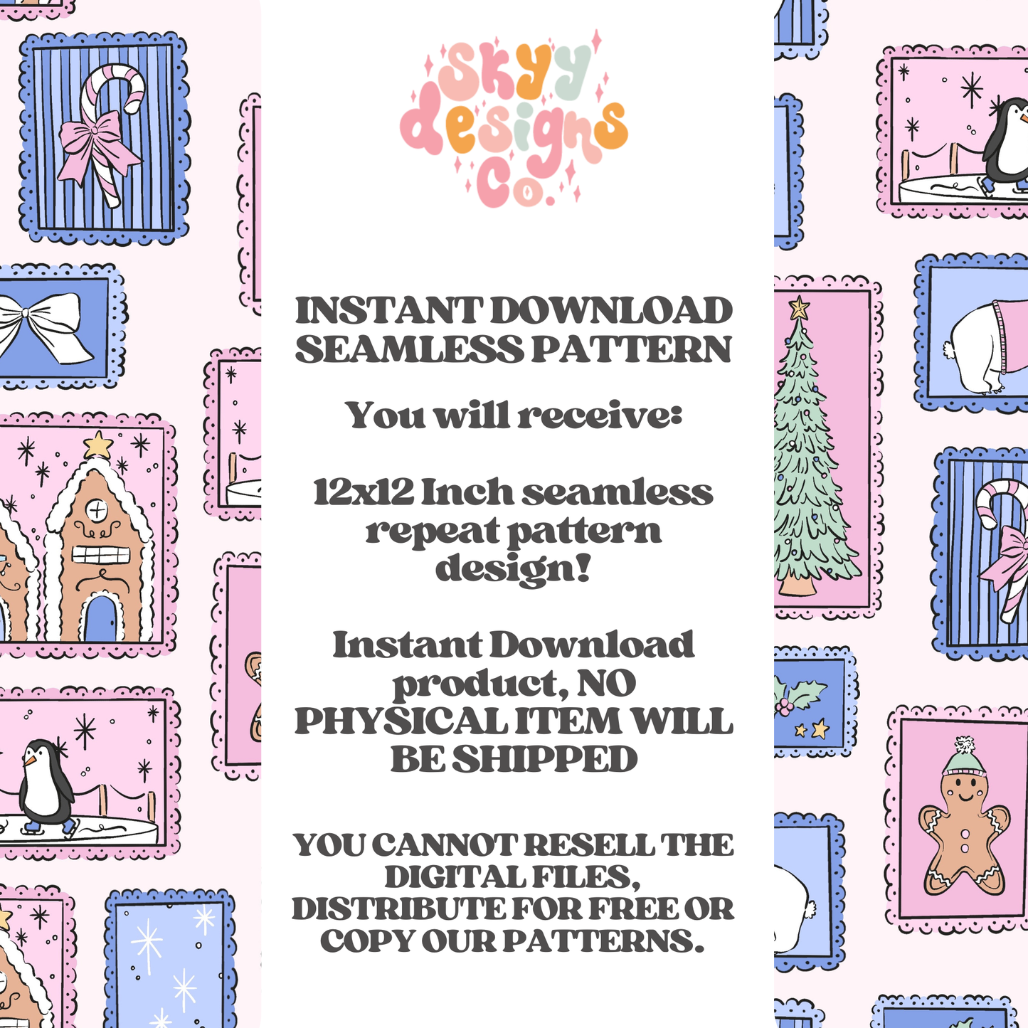 Pastel Winter Stamps