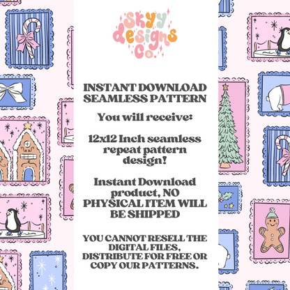 Pastel Winter Stamps