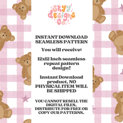 Girly Gingam Bears