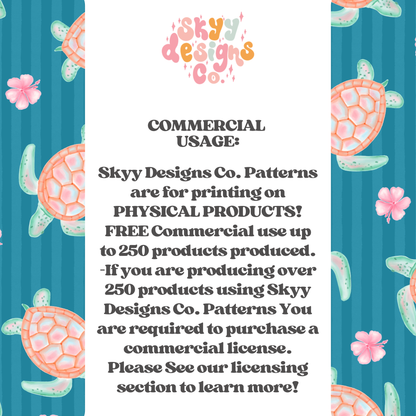 Pastel Sea Turtle stripes