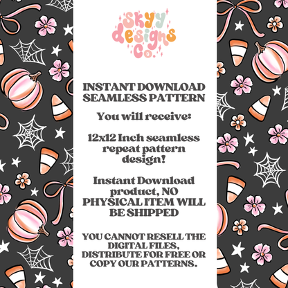 Preppy Halloween Black BG