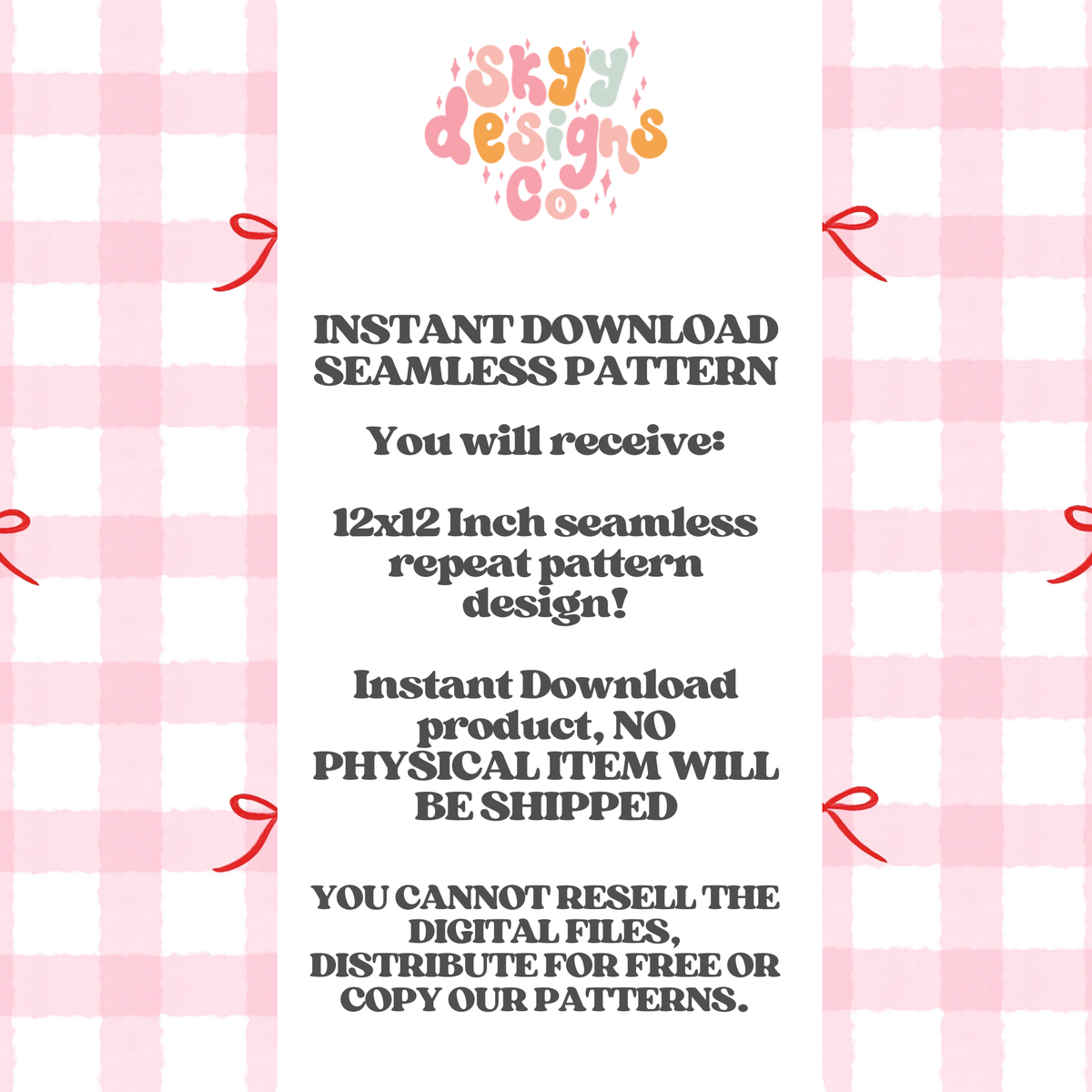 Valentine Pink Gingham Bows
