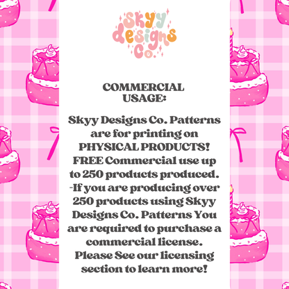 Pink Birthday Cake Bows