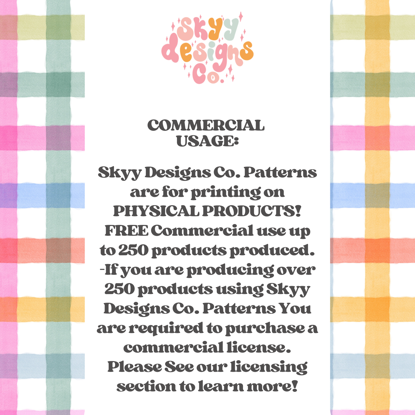 Watercolor Rainbow Gingham