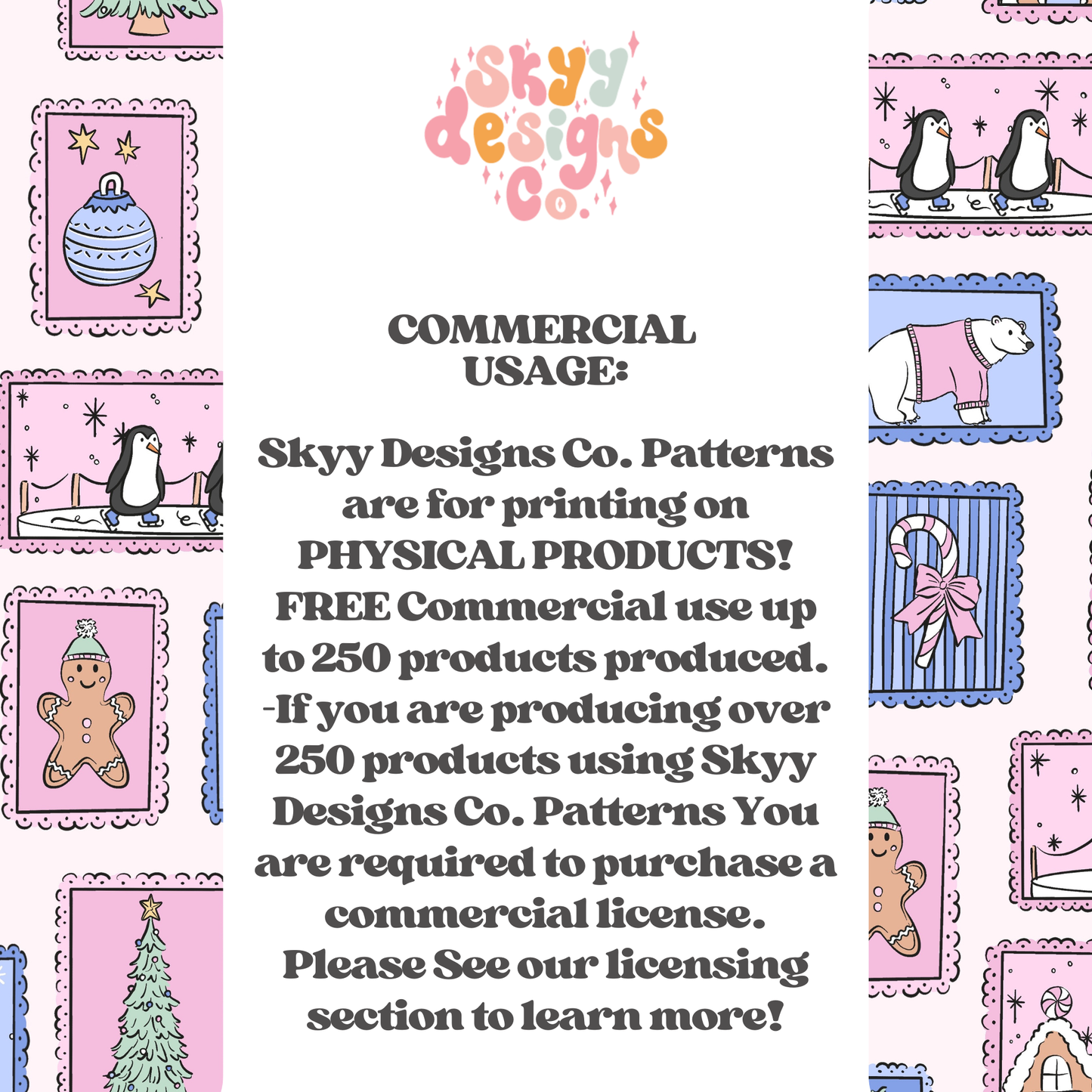 Pastel Winter Stamps