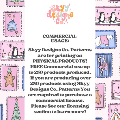 Pastel Winter Stamps