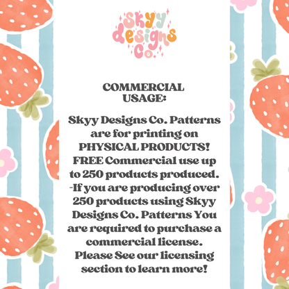 Watercolor Strawberry Stripe