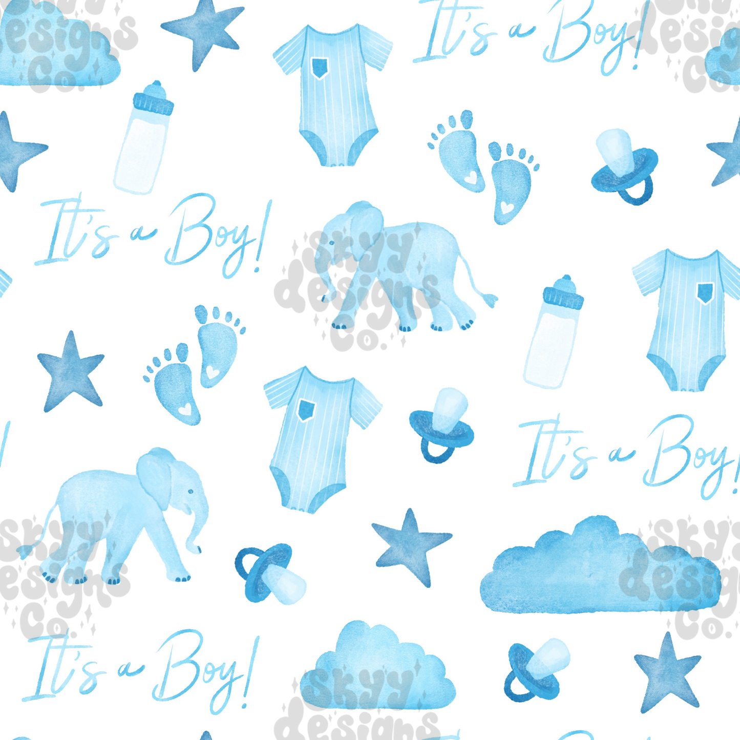 Its a boy Baby shower Pattern