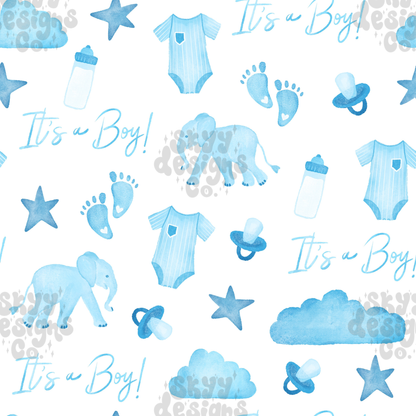 Its a boy Baby shower Pattern