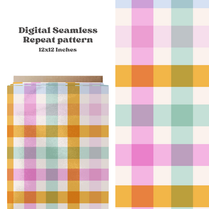 Pastel Spring Gingham Pattern