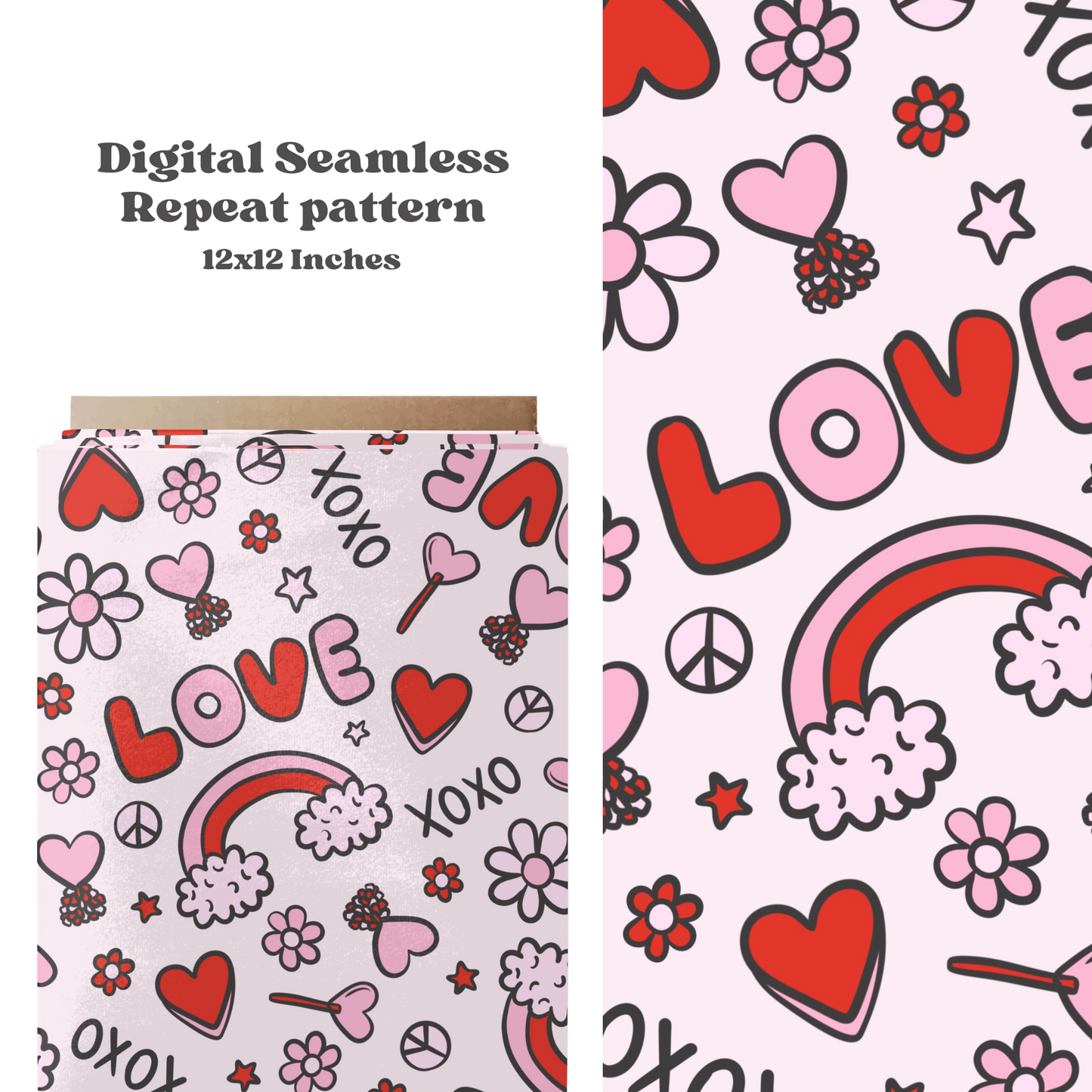 Trendy Valentine’s Day love pattern design