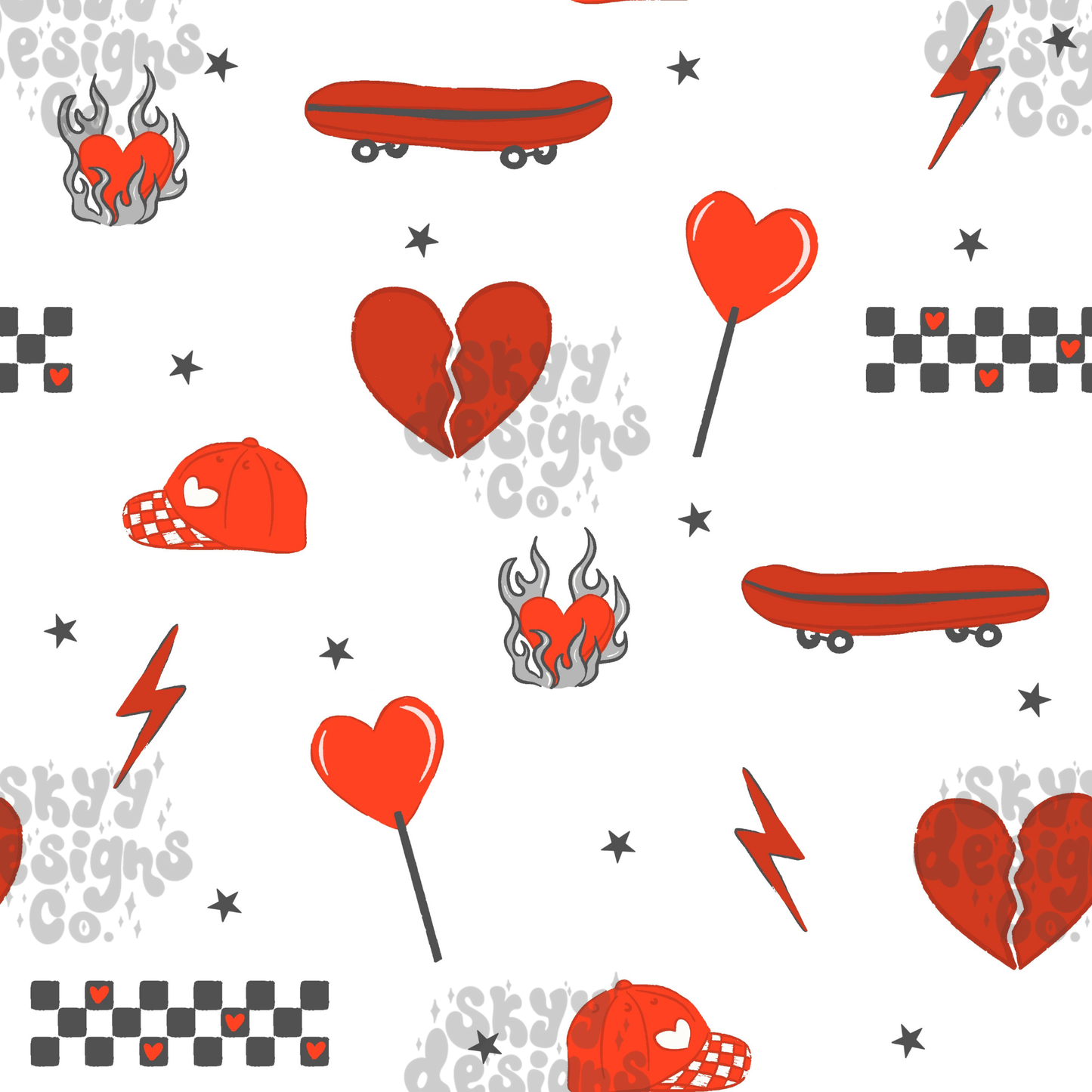 Boy Checkered Valentine Pattern