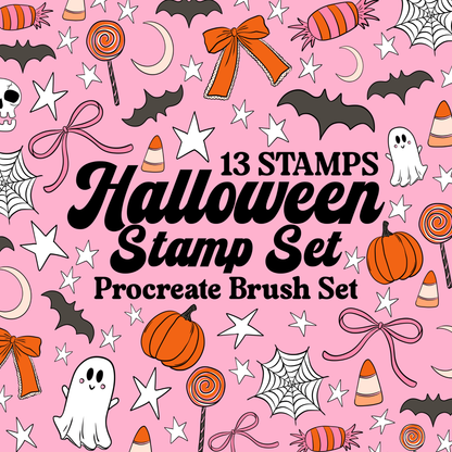 Halloween Procreate Stamp Brush Set
