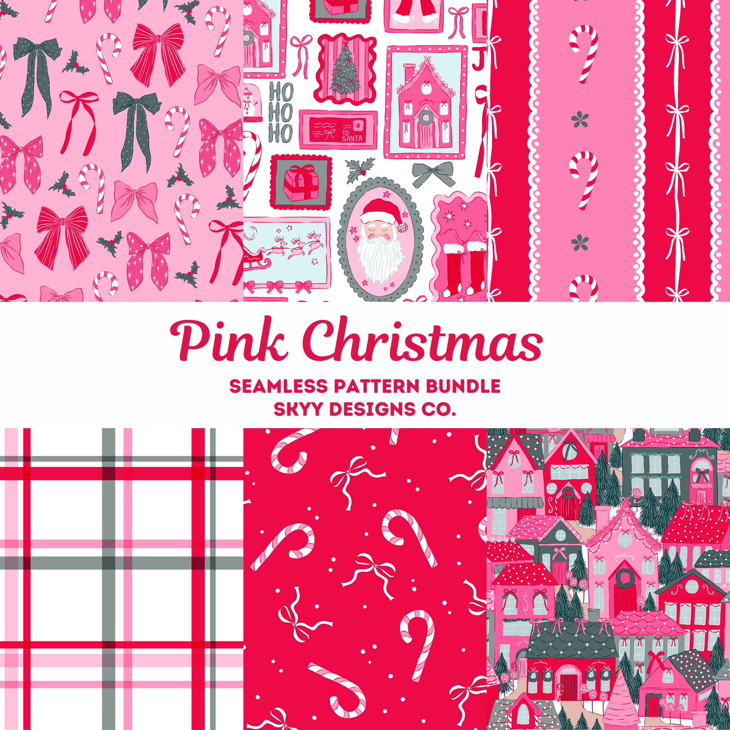 Preppy Christmas Pattern Bundle